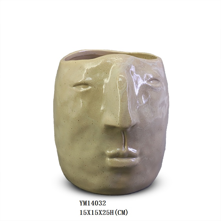 Ceramic Face Planter Set