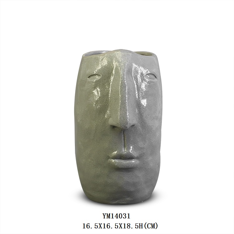 Ceramic Face Planter Set