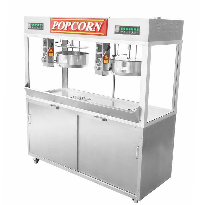 Doppia macchina per popcorn del cabinet 6 'semi-allegata per 48 once in sospensione doppia batch
