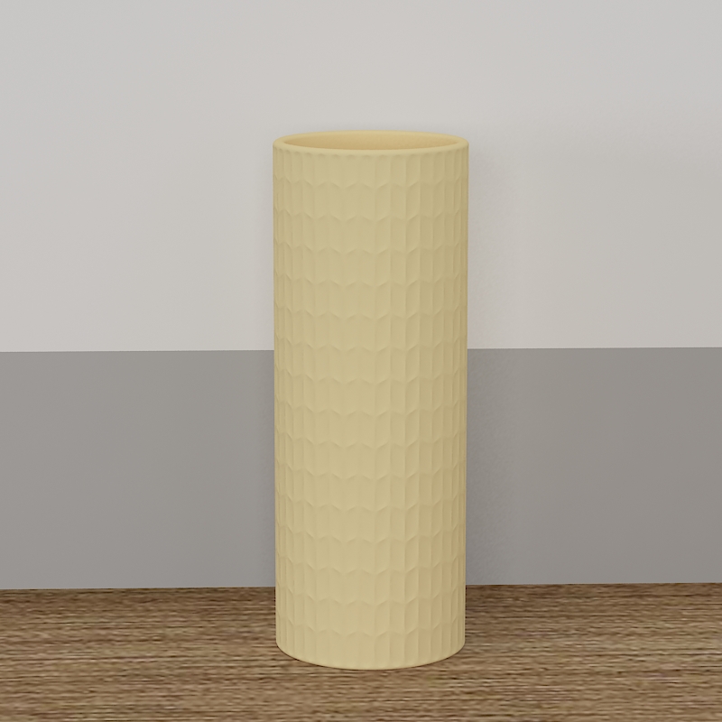 Nuovo Design Classic Style Desktop Matt Yellow Vase in porcellana con copyright