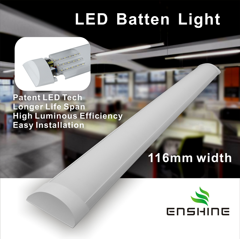 LED Batten Light full pc 116mm larghezza 9-45W YX-Ban-AA