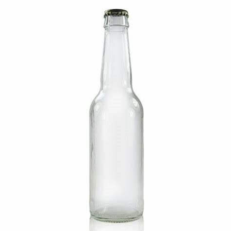 Bottiglie di birra trasparente 12oz con berretto da corona