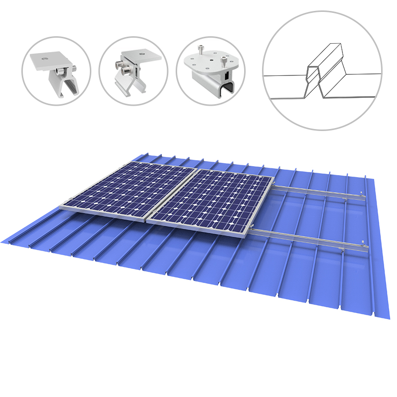 Sistema di scaffalatura solare a tetto in metallo Klip-Lok