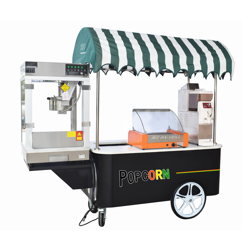 Poperorn Popcorn mobile vagone antico a quattro ruote