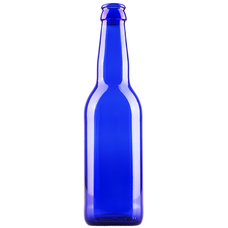 Bottiglia da birra in vetro blu cobalto 330ml
