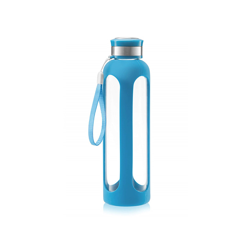 Bottiglia d'acqua di viaggio con manica in silicone