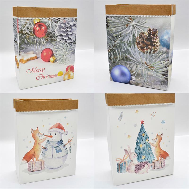 Nuova idea e nuovo sacchetto di carta finitura con design di Natale