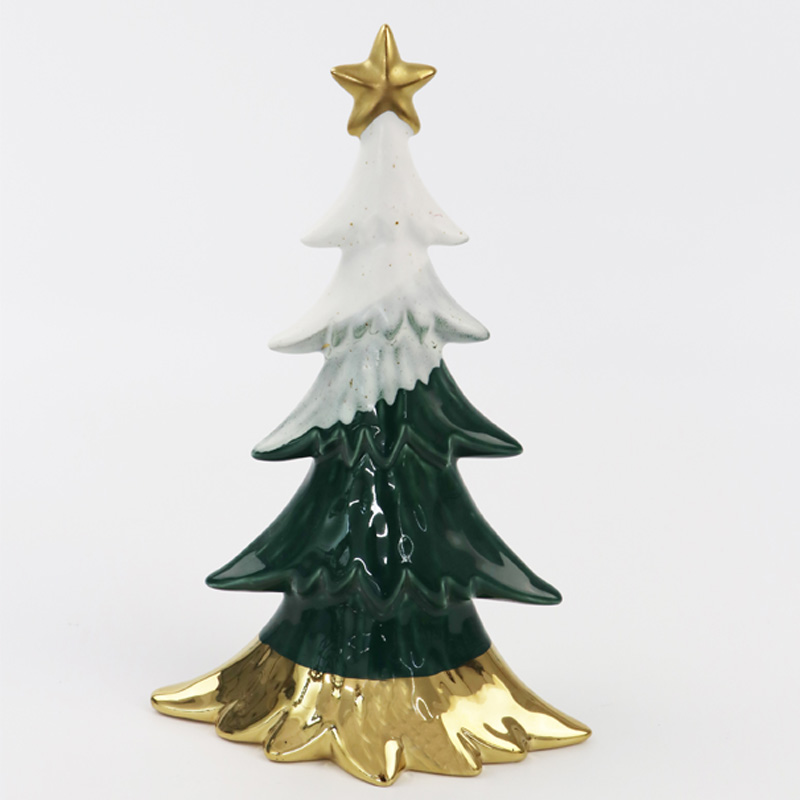 Albero di Natale in ceramica in ceramica da tavolo decorazione famiglia 2020
