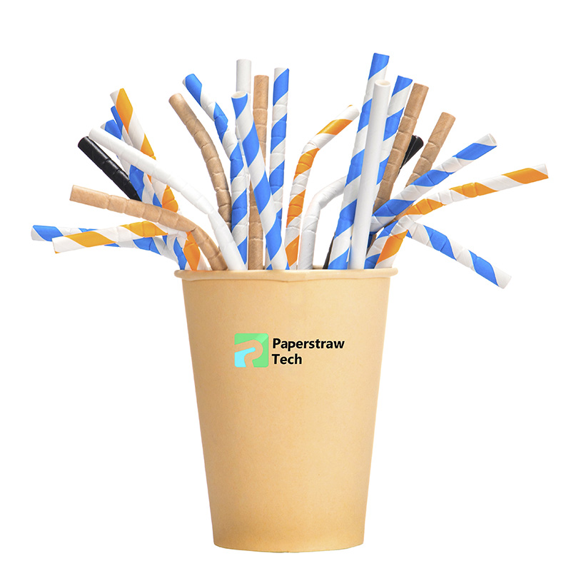 Biodegradabile Jumbo Bendy Paurli di carta, paglia da bere di carta flessibile ecologica