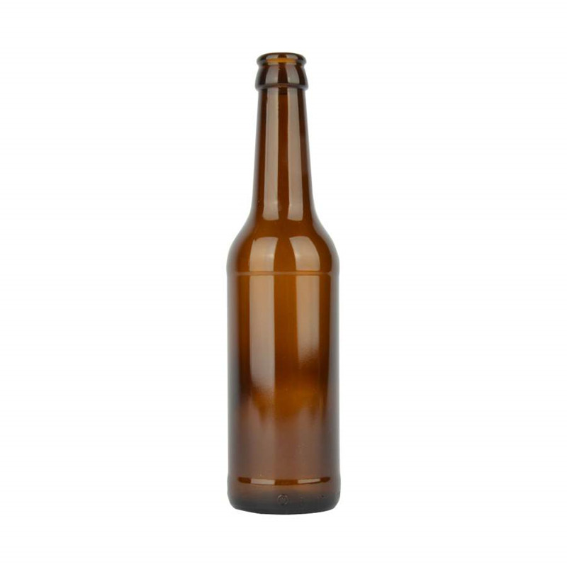 Bottiglia di birra di vetro 330ml con tappo della corona