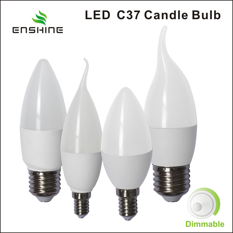 3W - 7W White Dimmable LED luci a candela C37 YX-CD7