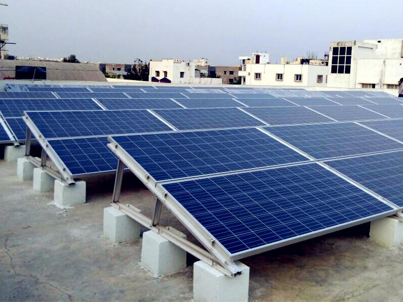 Fondazione in calcestruzzo di montaggio solare del ballast del tetto piano