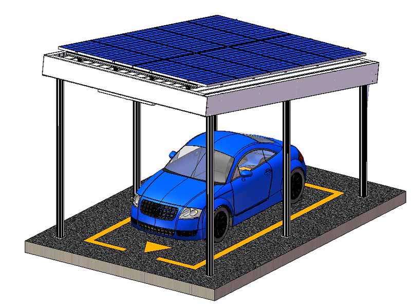 Sistema di montaggio del carport solare impermeabile del tipo L
