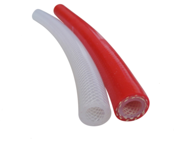 Tubo flessibile in silicone intrecciato ad alta temperatura trasparente tubo rinforzato