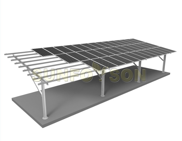 Montaggio del carport solare tipo a sbalzo