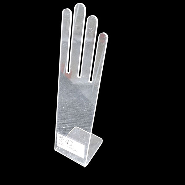 Forma della mano del supporto del supporto del plexiglass chiaro