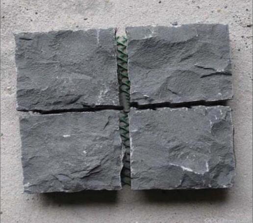 Natural Black Basalt Swareway Stone Pietra / Cobble Stone Cubes 10x10x5