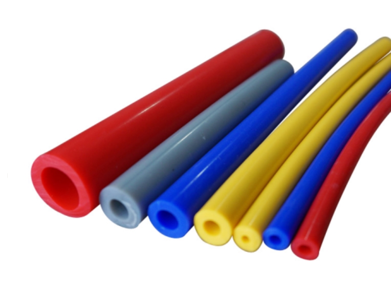 Tubo del tubo del tubo sottovuoto del silicone estruso di colore blu di grandi dimensioni