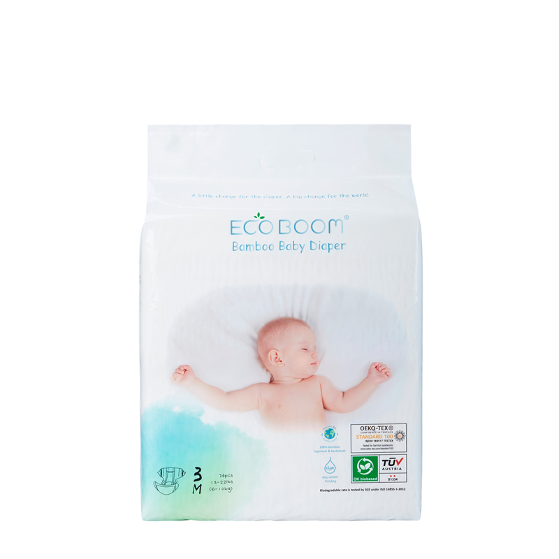 Eco Boom Baby Diaper Big Pack Soft Soft Ipoallergenico Dimensioni m