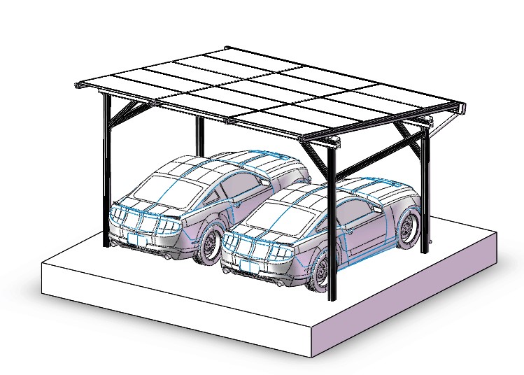 Sistema di montaggio impermeabile automobilistico solare