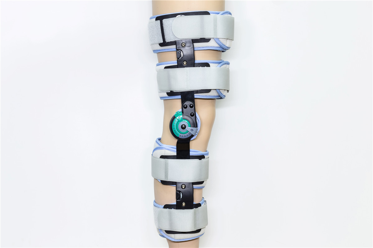 Bretelle per il ginocchio post-op del telescopio con supporto per fratture per cerniere per immobilizzazione ortopedica