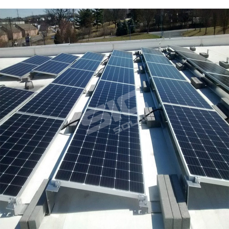 Sistema di montaggio del tetto solare solare di zavorra