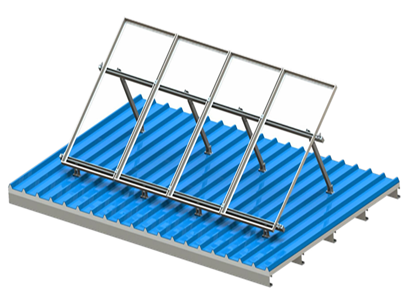 Kit regolabile inclinazione per sistema di montaggio a tetto in metallo piatto