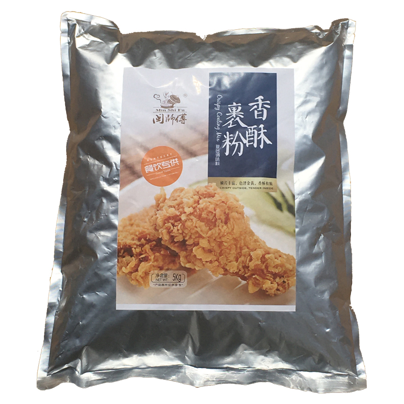 Min Shi Fu Marca Foglia fritta Farina di pollo Mix Kentucky Flour 5kg x 1bag