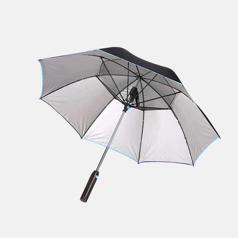 UV-riflettere il grande ombrello da golf antivento con ventilatore