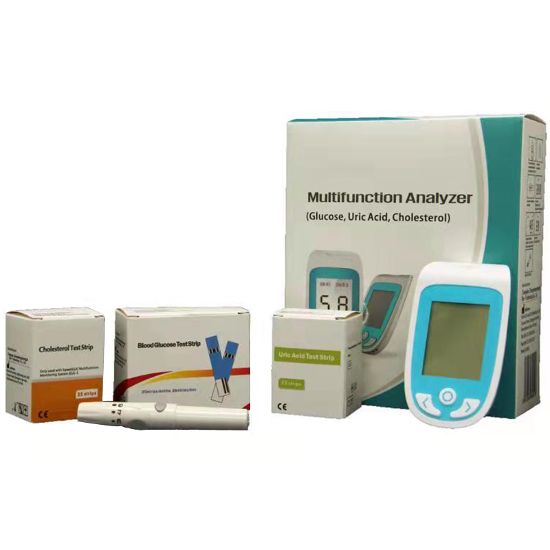 Monitor di glicemia multifunzione, monitor di colesterolo, misuratore di acido urico