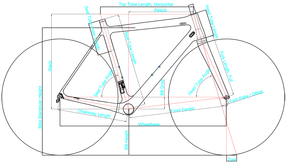 Telaio freno per cerchione per bici da strada in carbonio ORNAN R602-C