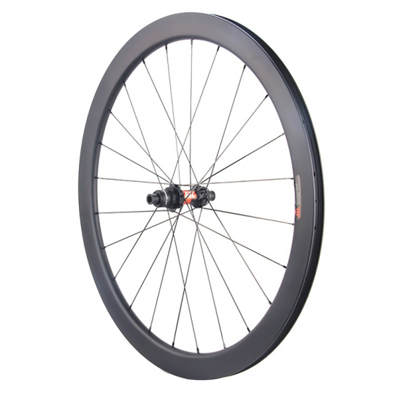 Set di ruote a disco in carbonio per bici da strada 700C, freno a disco largo 27 mm, copertoncino in carbonio