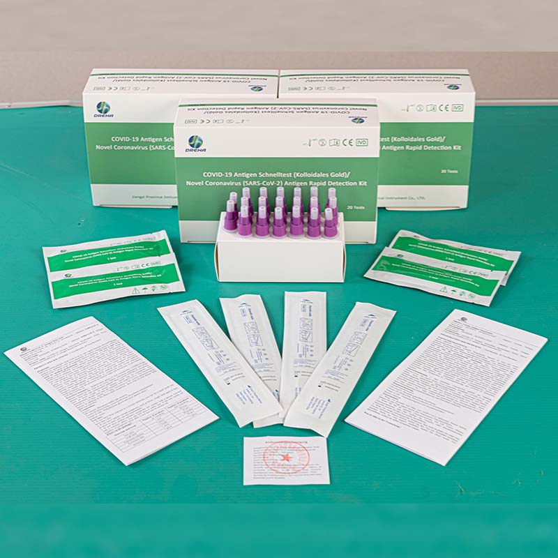 Kit diagnostico rapido a reazione rapida Kit per test della saliva con tampone floccato in una sola fase