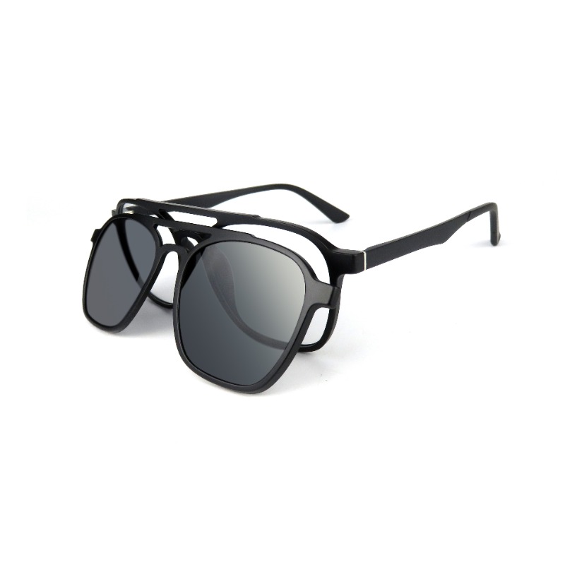 2022 Nuovo OEM di alta qualità Ultem Frame Eyewear Clip magnetica polarizzata su occhiali TR90 Occhiali con montatura ottica magnetica con logo personalizzato
