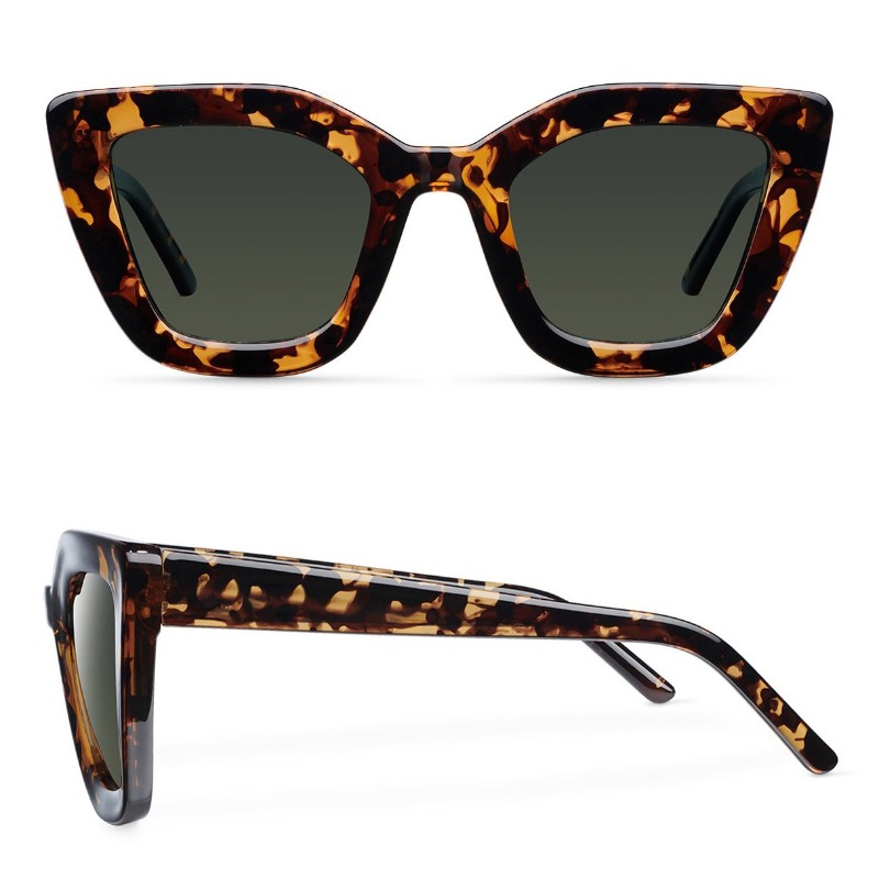 2022 nuove tonalità all'ingrosso personalizzate montature per occhiali da sole donna uomo occhiali da sole alla moda alla moda grande quadrato Cat Eye plastica di lusso PC