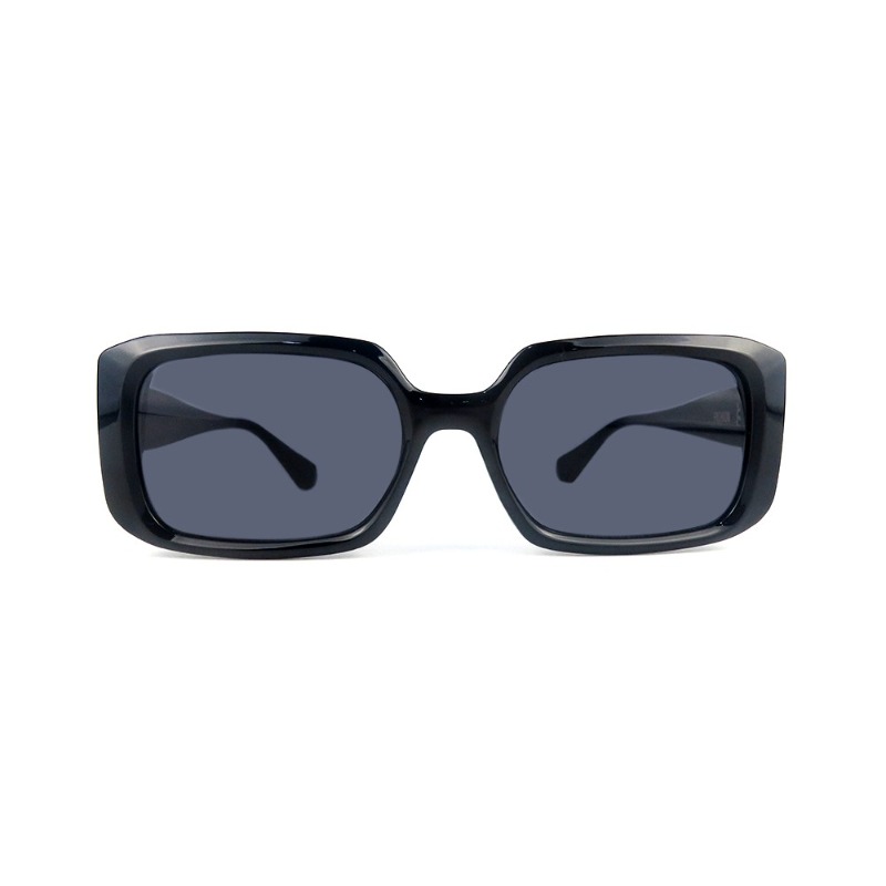 2022 Nuovo arrivo all'ingrosso tonalità montatura occhiali da sole donna designer uomo logo personalizzato moda occhiali da sole grande rettangolo plastica nera