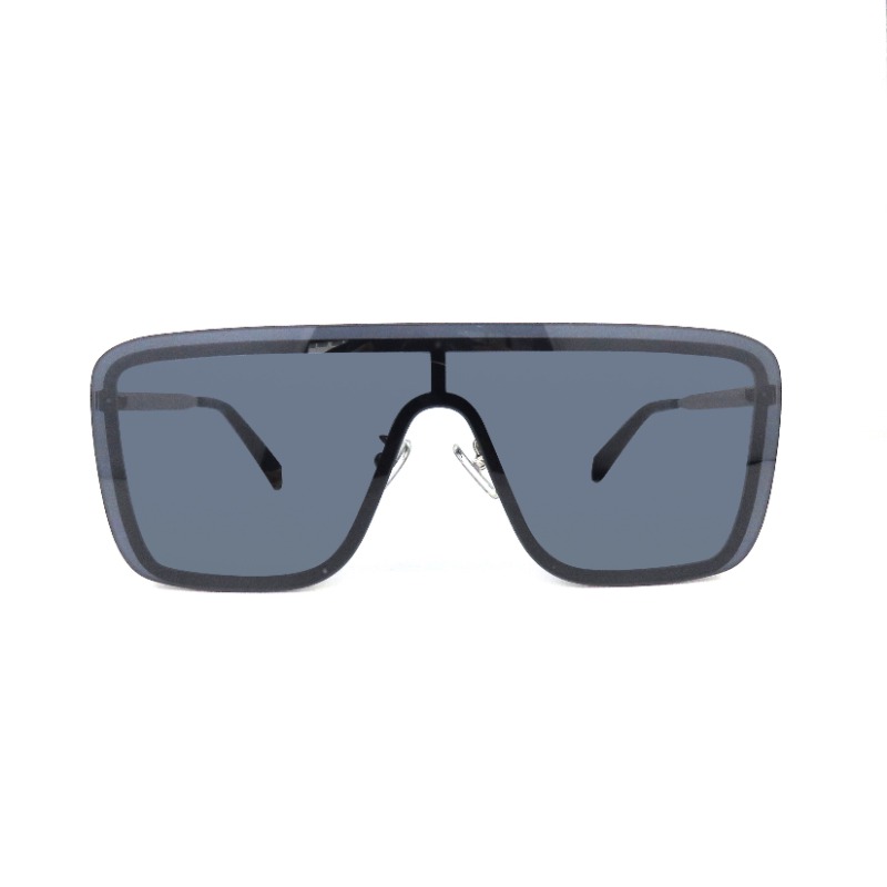 Occhiali da un pezzo I più nuovi occhiali da sole senza montatura in metallo 2022 Nuovi produttori di lusso Cornice di moda quadrata Logo personalizzato Donne all'ingrosso