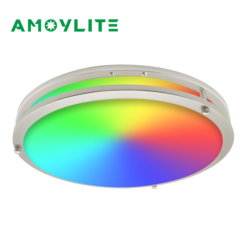 Plafoniera LED WIFI Tuya Smart ultrasottile a doppio anello
