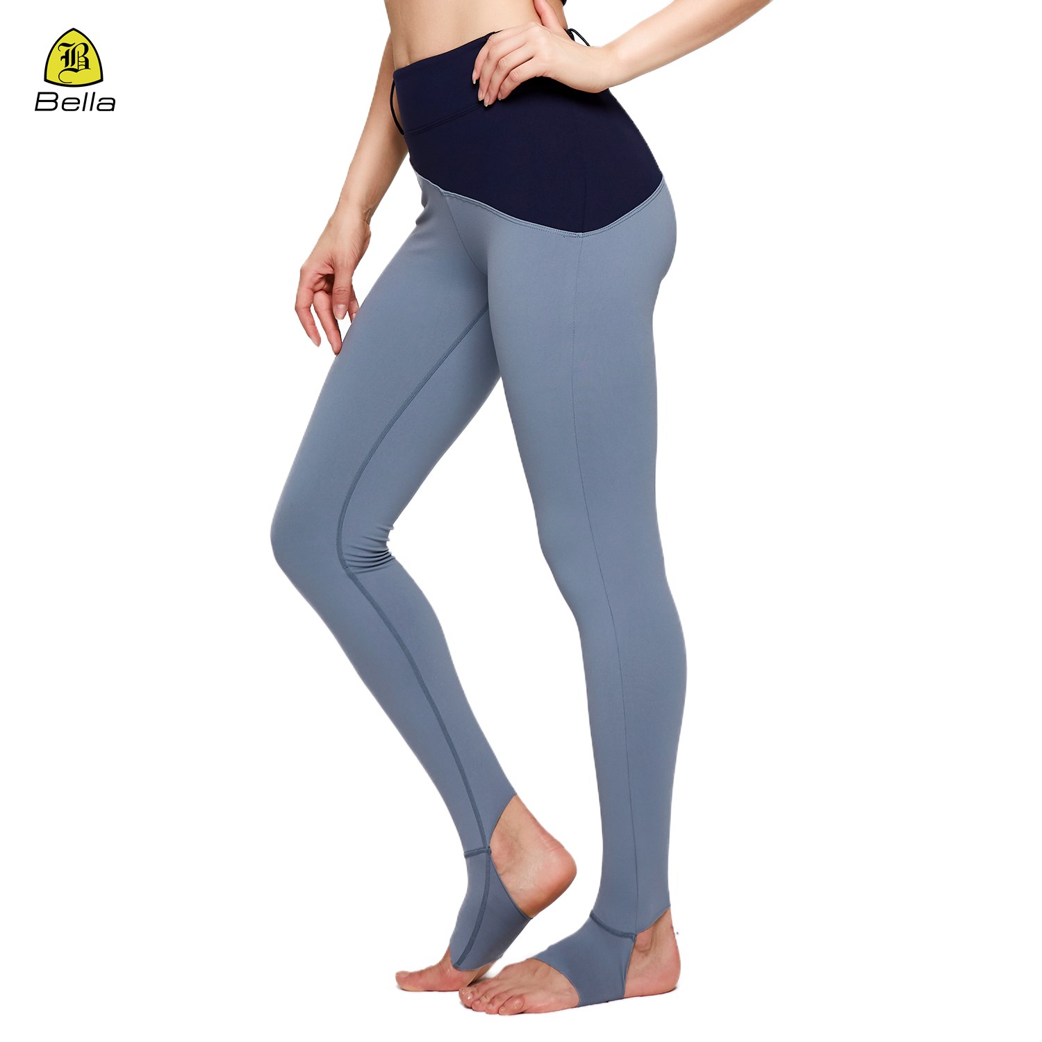Comodi pantaloni da yoga a compressione morbida con design con fibbia della cintura