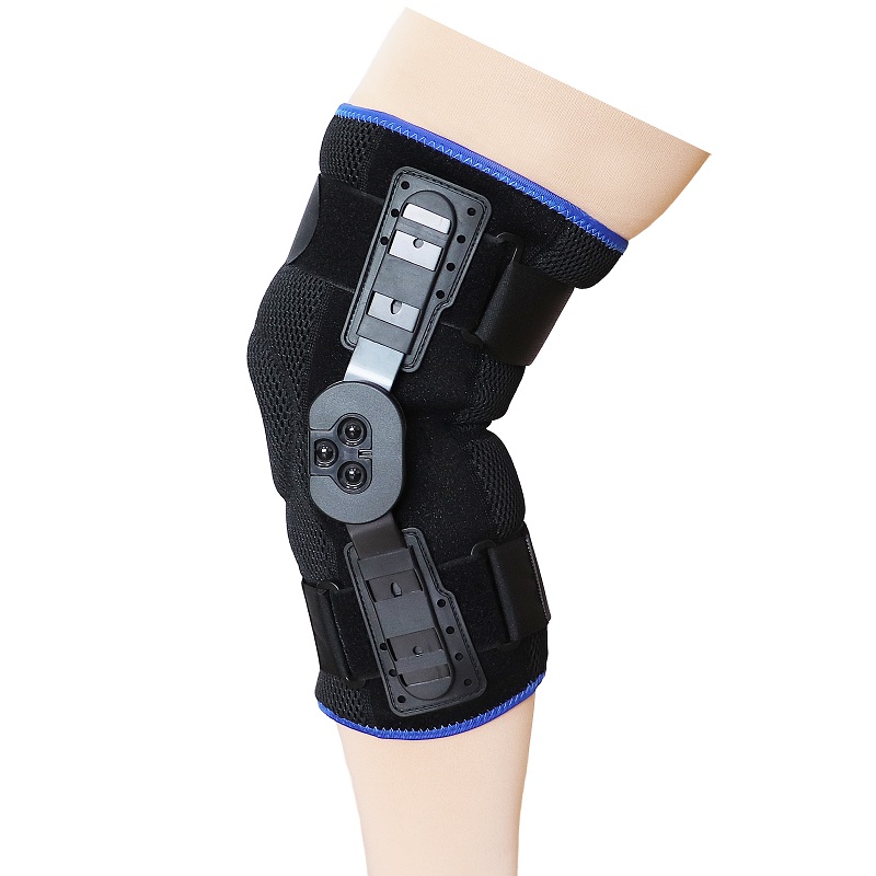 Supporto per ginocchio a cerniera in alluminio Tipo aperto per ginocchio congiunto distorsione e tibifibula frattura
