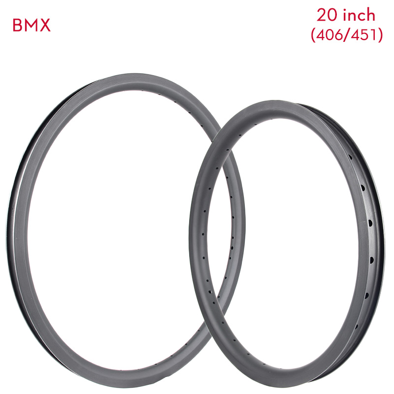 Cerchi BMX in carbonio da 20 pollici (406 mm/451 mm) Cerchio per bici BMX professionale