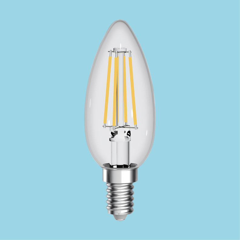Lampadina LED B35-4W Filamento Candela