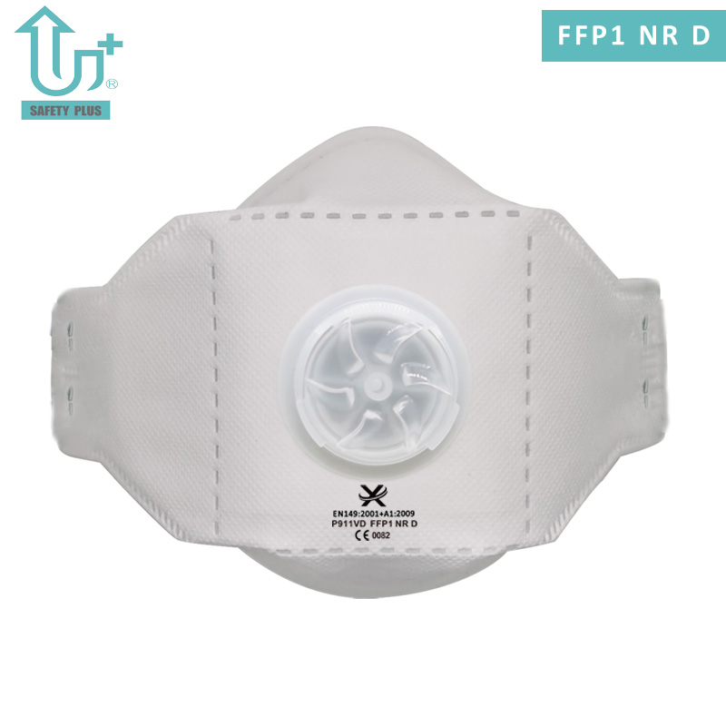 Respiratore con maschera antipolvere protettiva pieghevole in cotone statico FFP1 Nr D bicolore
