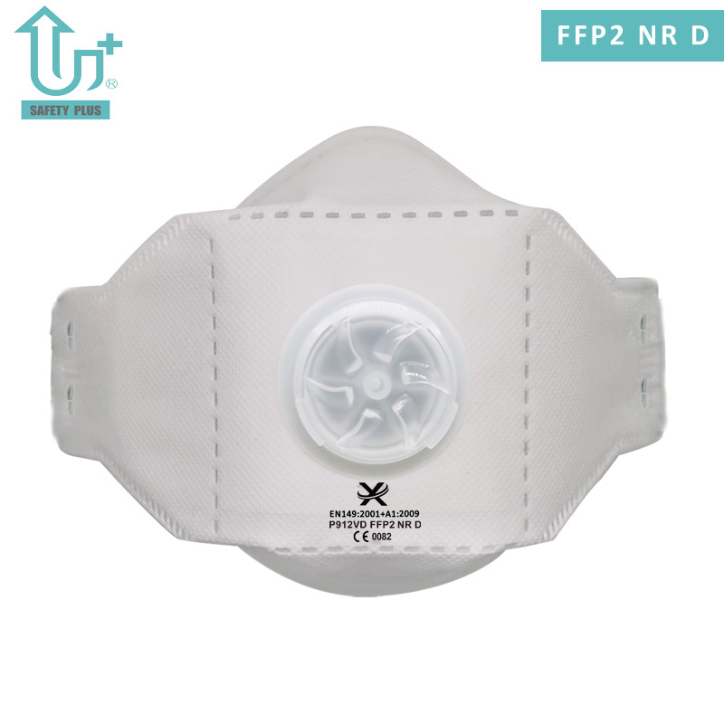 Protezione anti-inquinamento Design regolabile con clip per naso in alluminio Cotone statico FFP2 Nr D Filtro di protezione Maschera respiratoria protettiva pieghevole per il viso