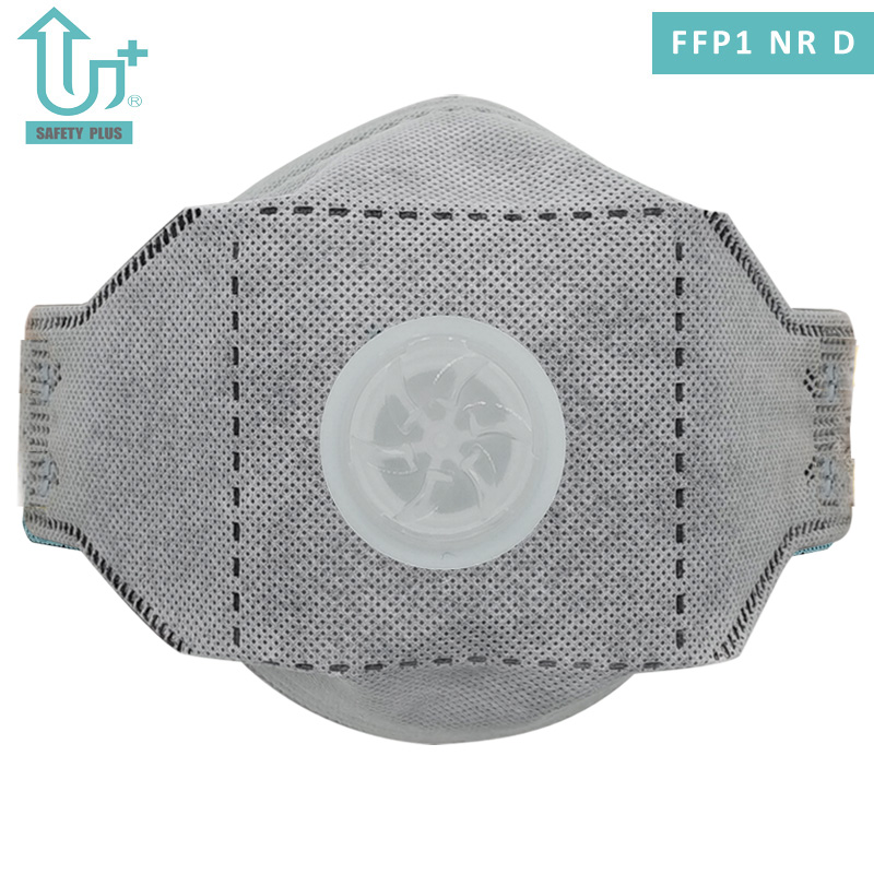 Respiratore con maschera antipolvere di sicurezza antiparticolato pieghevole per adulti con filtro Nrd in cotone statico FFP1 con carbone attivo
