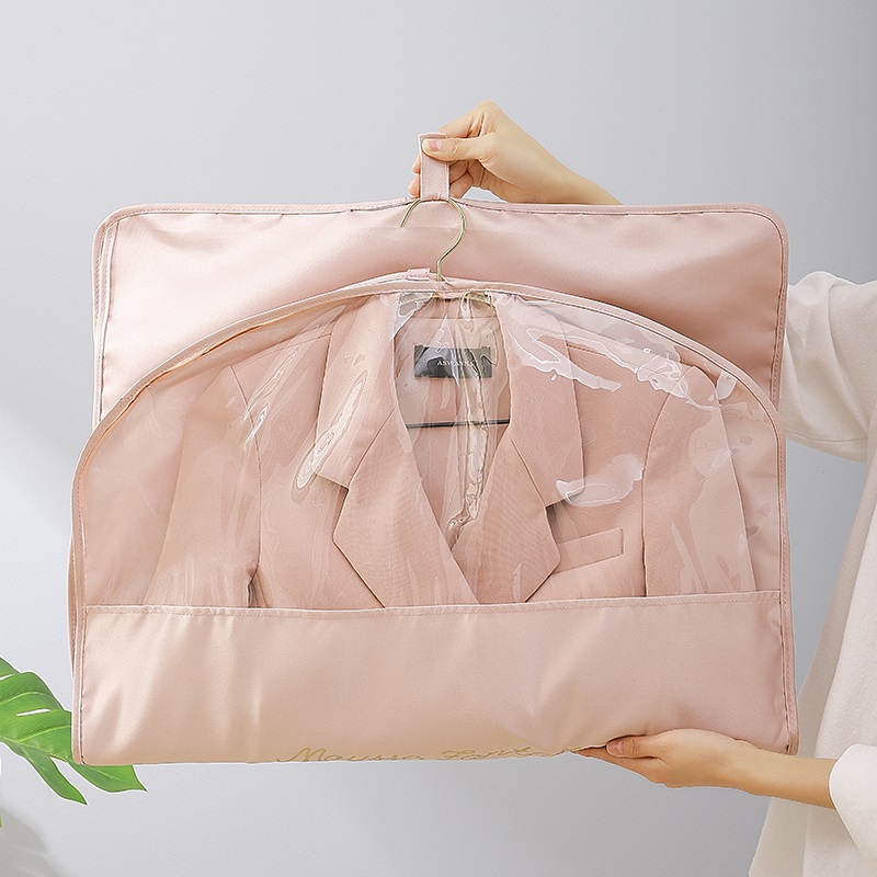 pratica borsa per abiti pieghevole borsa per indumenti con logo personalizzato borsa per indumenti antipolvere