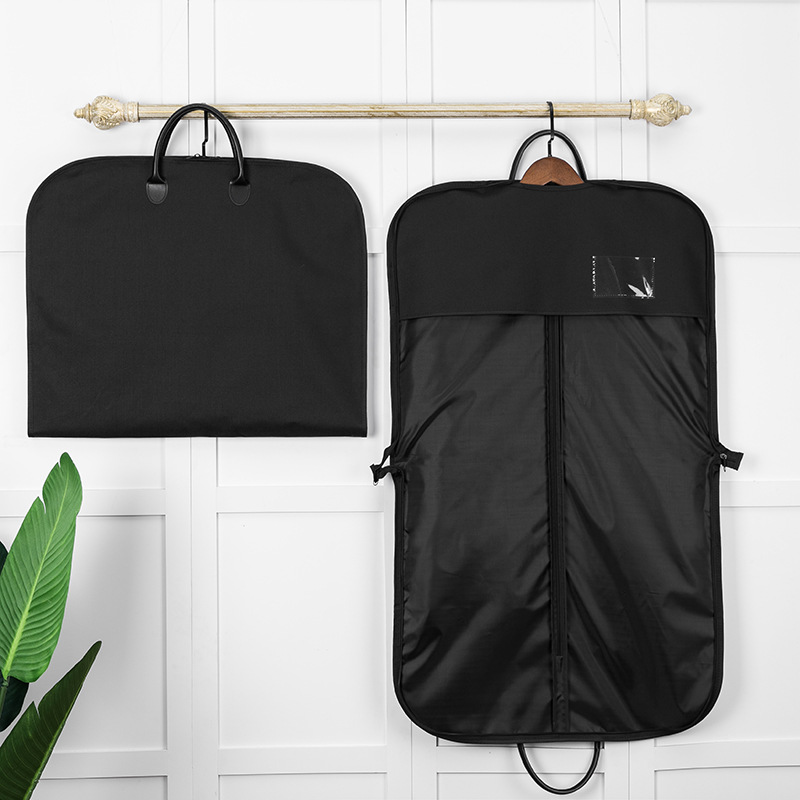 borsa porta abiti nera pieghevole da viaggio economica e di alta qualità con design