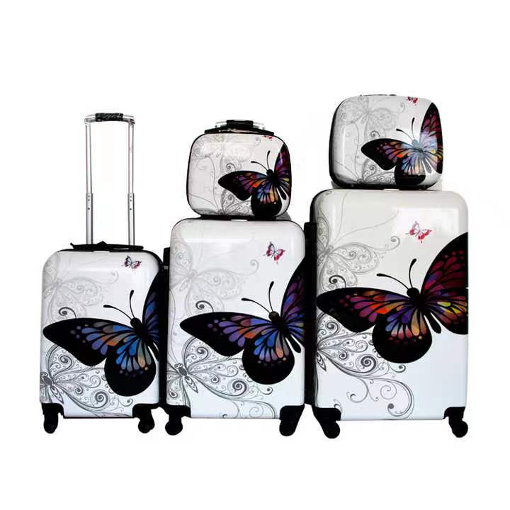 ARLOGOO Valigia personalizzata ABS+PC Set di valigie da viaggio con stampa Trolley
