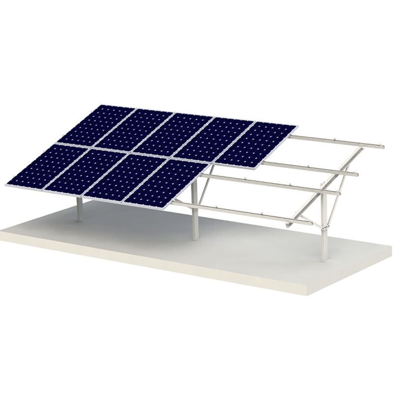 Sistema di montaggio solare su palo di terra in alluminio di vendita calda per parchi solari commerciali o agricoli