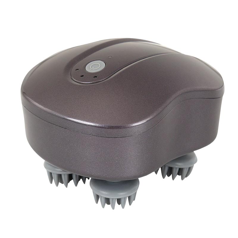 Il più economico mini shiatsu portatile impermeabile Ipx6 3D stereo massaggiatore per la testa del cuoio capelluto e pettine per massaggio con una base ricaricabile